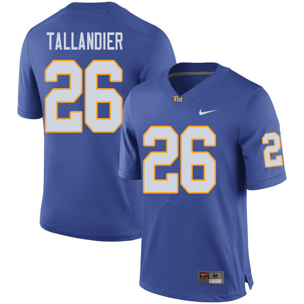 Men #26 Judson Tallandier Pittsburgh Panthers College Football Jerseys Sale-Royal